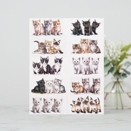 かわいい水彩子猫たち (スタンド正面)