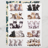 かわいい水彩子猫たち (正面/裏面)