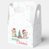 かわいい水彩子猫サンタ・クリスマスパーティーC フェイバーボックス (オープン)
