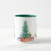 かわいい水彩子猫サンタ・クリスマスパーティーC マグカップ (中央)