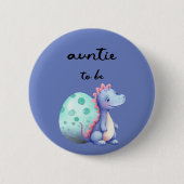 かわいい水彩小さな恐竜の姿 缶バッジ (正面)