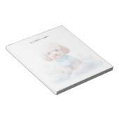 かわいい水彩小型アプリコットプードルパピードッグ ノートパッド (アングル)