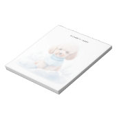 かわいい水彩小型アプリコットプードルパピードッグ ノートパッド (回転)