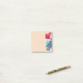 かわいい水彩少女の芸術文房具 ポストイット (デスク上)