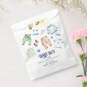 かわいい水彩少年服BOY赤ちゃんシャワー フェイバーバッグ (封をした状態)