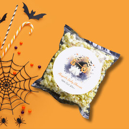 かわいい水彩幽霊カボチャGOTHICベビーシャワー ラウンドシール