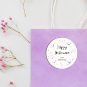 かわいい水彩幽霊ハッピーハローウィン ラウンドシール