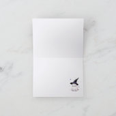 かわいい水彩幽霊ベビーシャワーサンキューカード サンキューカード (内部)