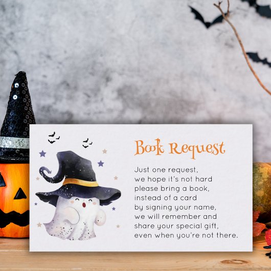 かわいい水彩幽霊ベビーシャワー囲いカード 名刺