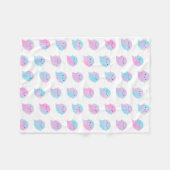 かわいい水彩幽霊（ユニコーン） フリースブランケット (正面(横))