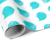 かわいい水彩幽霊(海) ラッピングペーパー (ロールコーナー)