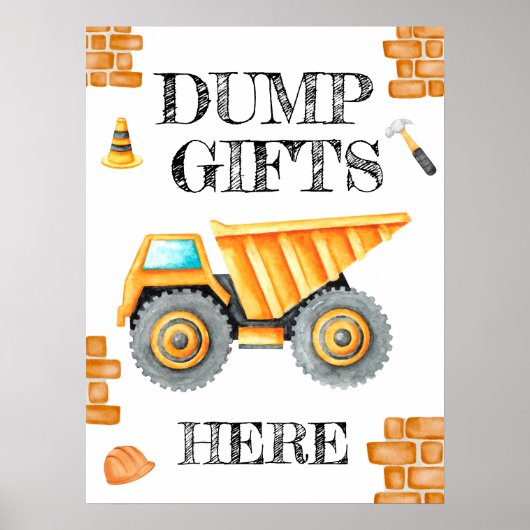 かわいい水彩建築誕生日ポスター ポスター (正面)