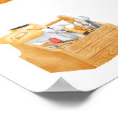 かわいい水彩建築誕生日ポスター ポスター (角)