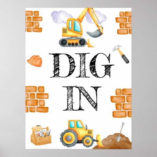 かわいい水彩建築誕生日ポスター ポスター (正面)