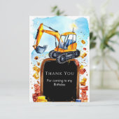 かわいい水彩建築誕生日 サンキューカード (スタンド正面)