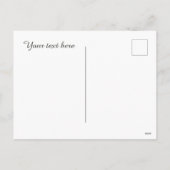 かわいい水彩復活祭のバニーの花メッセージを追加 シーズンポストカード (裏面)