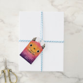 かわいい水彩怪獣キッズ誕生日ありがとう ギフトタグ (より糸付き)