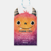 かわいい水彩怪獣キッズ誕生日ありがとう ギフトタグ (裏面)