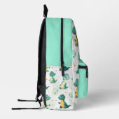 かわいい水彩恐竜のパターン プリントバックパック (左)