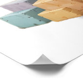 かわいい水彩恐竜のベビー ポスター 赤ちゃん部屋 (角)