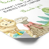 かわいい水彩恐竜の本ベビー ポスター (角)