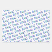 かわいい水彩恐竜の贈り物 ラッピングペーパーシート (正面3)