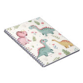 かわいい水彩恐竜ノートブック 子供用 ノートブック (右側)