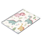 かわいい水彩恐竜ノートブック 子供用 ノートブック (左側)