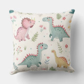 かわいい水彩恐竜ベビー クッション (裏面)