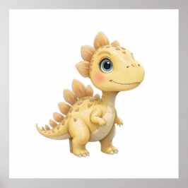 かわいい水彩恐竜子供部屋ポスターベビー室 ポスター