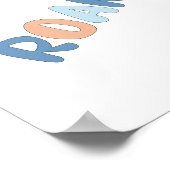 かわいい水彩恐竜子供部屋 ポスター (角)