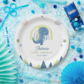 かわいい水彩恐竜Tレックスベイビーシャワーパーティー ペーパープレート (パーティー)