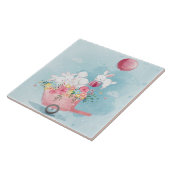 かわいい水彩文房陶磁器タイル タイル (側面)