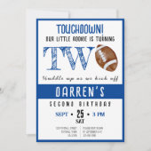 かわいい水彩新人サッカーボーイ2nd誕生日 招待状 (正面)