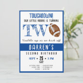 かわいい水彩新人サッカーボーイ2nd誕生日 招待状 (スタンド正面)