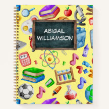 かわいい水彩新学期用品カラフル