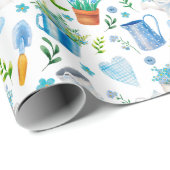 かわいい水彩春花柄ハッピーイースター ラッピングペーパー (ロールコーナー)