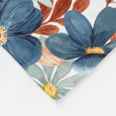 かわいい水彩木版動物 フリースブランケット (角)