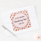 かわいい水彩柄いちごジャム スクエアシール (封筒)