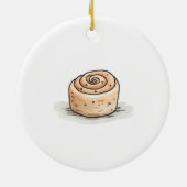 かわいい水彩桂皮転が セラミックオーナメント (裏面)