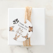 かわいい水彩森林の動物ベビーシャワー フェイバータグ (インサイチュ)