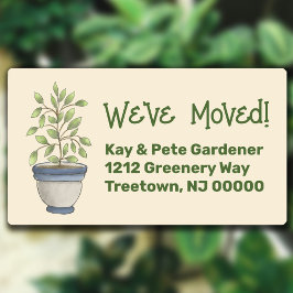 かわいい水彩植物のラベル ラベル