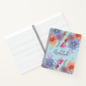かわいい水彩植物感謝ジャーナル ノートブック (内部)