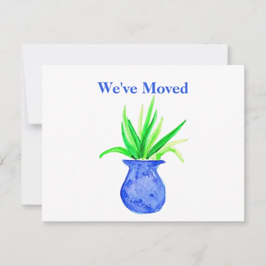 かわいい水彩植物運動発表 ノートカード (正面)