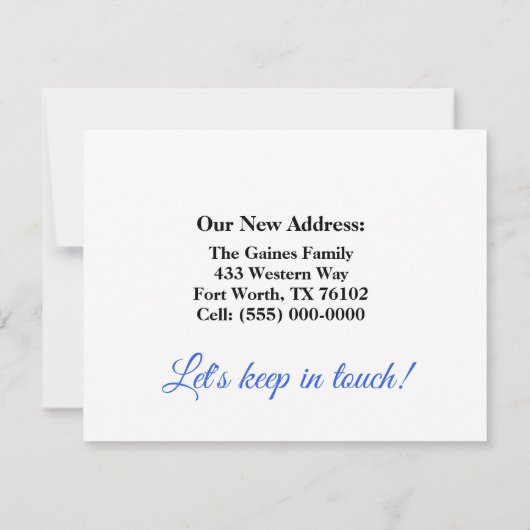 かわいい水彩植物運動発表 ノートカード (裏面)