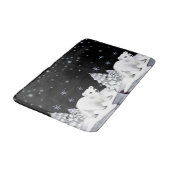 かわいい水彩極熊の松の木雪片 バスマット (アングル)