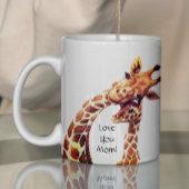 かわいい水彩母とベビーキリン母の日 コーヒーマグカップ