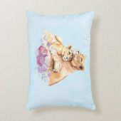 かわいい水彩母獅子&かわいい アクセントクッション (正面(垂直))