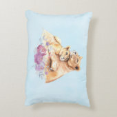 かわいい水彩母獅子&かわいい アクセントクッション (裏面(縦))