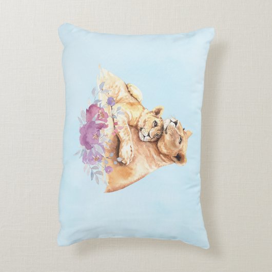 かわいい水彩母獅子&かわいい アクセントクッション (裏面(縦))